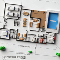 Villa Prefabricada Moderna LGS, Aislamiento Térmico, Ahorro de Energía, Seguridad Contra Incendios, Construcción de Acero Galvanizado de Calibre Ligero, Hotel, Apartamento