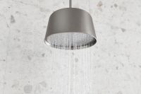 Système de douche à effet pluie au plafond vintage Robinet de douche à effet pluie mural Robinet de douche design Corps de boîte en carton en laiton doré