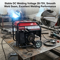 Générateur de soudage à essence multifonctionnel 5KW avec enroulement en cuivre, grand réservoir de carburant de 25L, générateur de soudage à essence portable