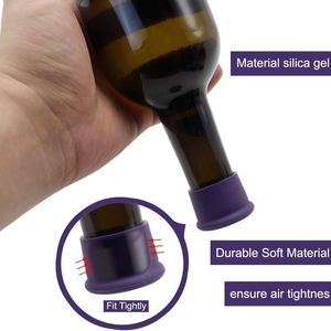 Bouchons de bouteille de vin en silicone et boîte cadeau, bouchons réutilisables en silicone amusants, scellants de bouteille avec une citation drôle pour les bouteilles de vin et de bière - Product Image 3