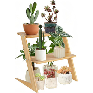 Cross-border wooden plant and flower pot <b>storage</b> and display <b>rack</b>, household desktop <b>kitchen</b> seasoning multi-layer <b>storage</b> and - Product Image 1
