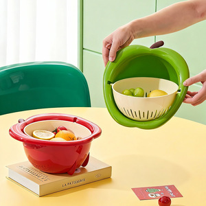 Fruit Shaped Drain Basket PP BPA Free Draining Rack Kitchen Storage Fruit Drainer Upright Water Accumulation Prevention - Product Image 4