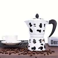 Kingze-Pot à moka personnalisé pour le camping, 3/6 tasses de café à l'italienne