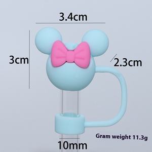 Cubierta de Pajita con Diseño de Cabeza de Anime para Vaso de Agua, 10mm, Antipolvo y Antiderrames, Tapa de Plástico, Nuevo Diseño, Accesorios para Bebidas - Product Image 4