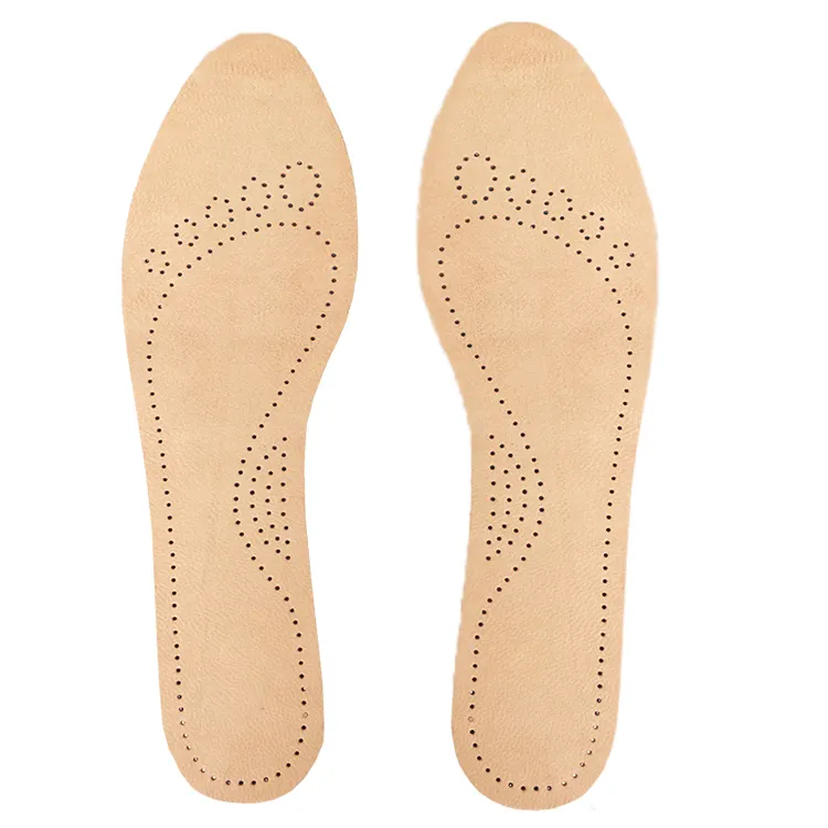 Full length sheepskin genuine leather material anti sweat deodorant women shoe insole high heel insoles