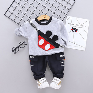 Ensemble décontracté pour bébés garçons, nouveau style, chemise et pantalon assortis, collection automne, fabriqué en Chine - Product Image 3