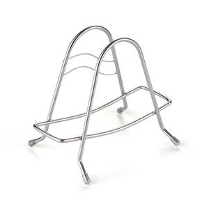 Stainless Steel Pot Lid Rack Minimalist Design <b>Kitchen</b> <b>Storage</b> Countertop Use - Product Image 4