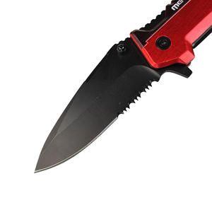 Couteau de poche <span class=keywords><strong>EDC</strong></span>, outil de survie et de secours d'urgence, lame en acier inoxydable noir, pliable, couteau de camping, DIY OEM - Product Image 2