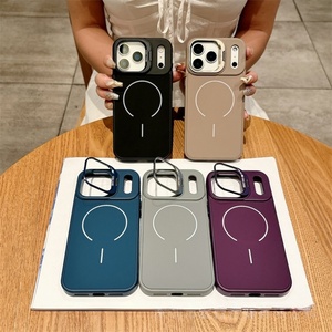 เคสกันกระแทกพร้อมขาตั้งเลนส์กล้องสำหรับ iPhone 17 16 15 14 13 12 11 Pro Max รองรับการชาร์จไร้สายแบบแม่เหล็ก - Product Image 1