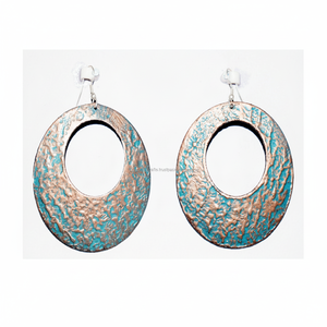 2025 Shenzhen International Jewelry Fair Brass Casual Jewelry Festival Martillado Pendientes coloridos Guantes para mujeres - Product Image 1