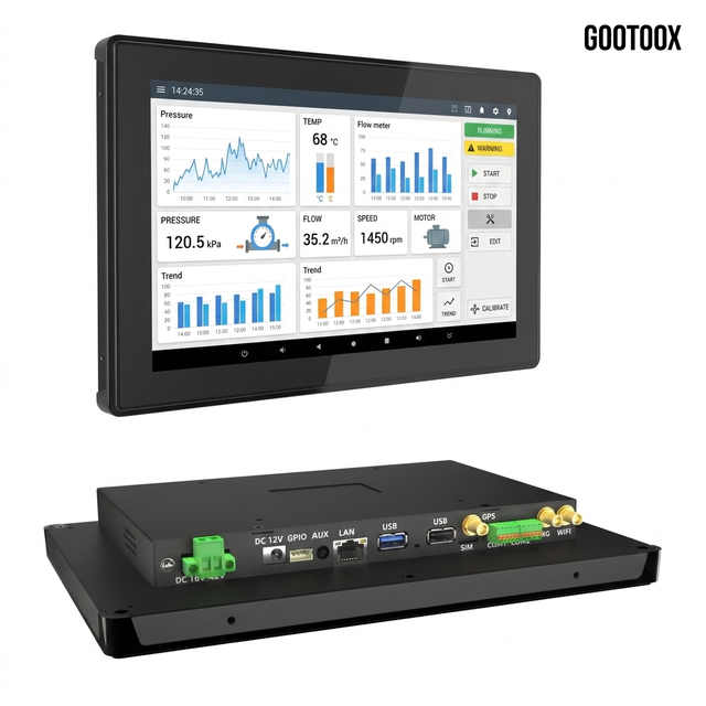Flush Mount Android All-in-One 7/10.1/15.6/21.5 Inch RK3562 RK3568 Embedded Industrial Computer Capacitive Touch Monitor