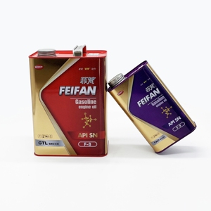Boîtes en fer blanc personnalisées OEM pour huile moteur, impression offset, 1L et 4L, carrées et rectangulaires, avec bouchon à vis - Product Image 2