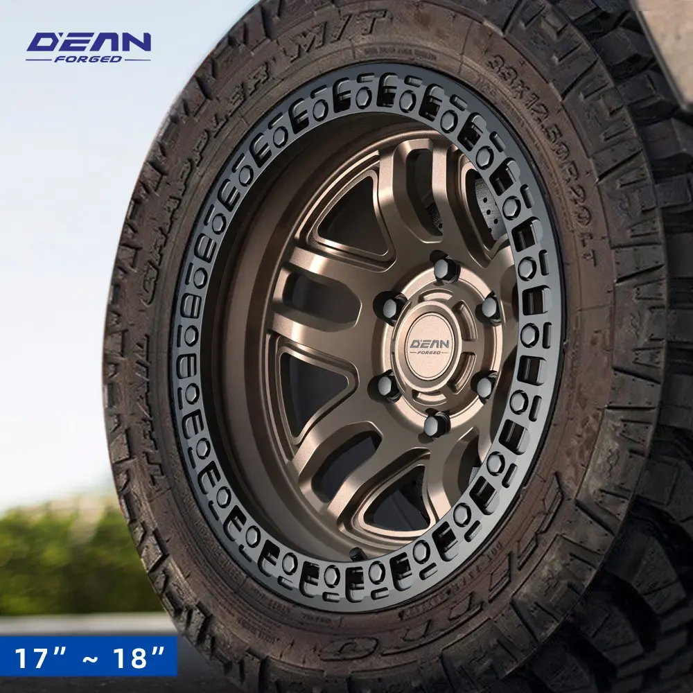 Dean fl001 rèn bánh xe tùy chỉnh 17 TO18 inch 6061-T6 bánh xe off-road Vòng beadlock 17x9j 6x139.7 5x130 5x150 5x127 lc200 modifi