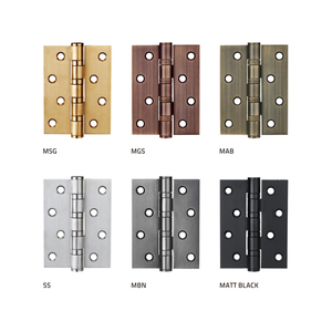 Cerniere porta completamente in acciaio inox in ottone satinato 4.5 pollici X 4 "cerniere <span class=keywords><strong>per</strong></span> <span class=keywords><strong>porte</strong></span> con 2 cuscinetti a sfera - Product Image 2