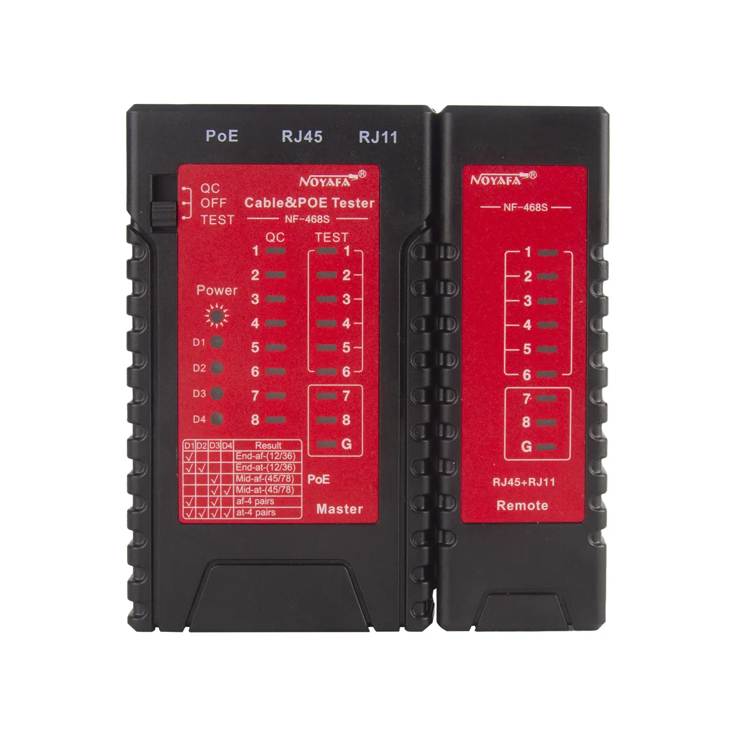 Cable POE tester check continuity of RJ11 RJ45 cable quickly and Identify the type of power source