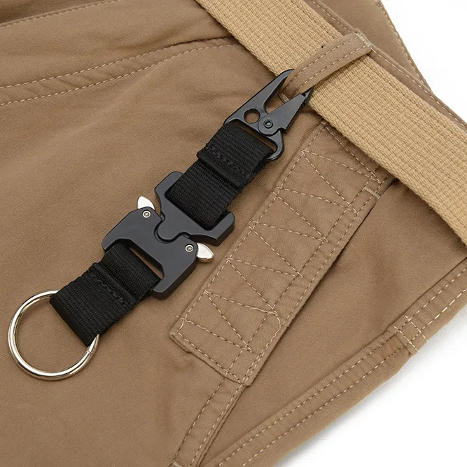 Outdoor quick release buckle nylon clip hook key buckle belt key hanging buckle male