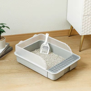 Fabriek Outlet Fabrikanten Eenvoud Praktische Kattenbak Poepbassin Semi-Gesloten Deodorant Kat Toiletbox - Product Image 1