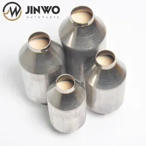 Jinwo acciaio inossidabile lucidato 2.5 pollici/63mm ingresso/uscita nucleo metallico e ceramico 400 celle E2 convertitore catalitico di scarico