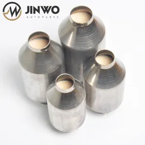 Jinwo מלוטש נירוסטה 2.5 אינץ/63mm כניסה/יציאה מתכתי וליבת קרמיקה 400 סלולרי E2 פליטה ממיר קטליטי