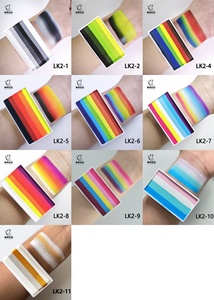 Kit de <span class=keywords><strong>peinture</strong></span> minérale professionnelle pour le visage et le corps pour adolescents, fournitures d'art DIY avec motif drapeau arc-en-ciel - Maquillage d'Halloween certifié CE - Product Image 4