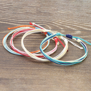 Hot Bán Bán Buôn Không Thấm Nước Có Thể Điều Chỉnh Chuỗi Chủ Đề Bohemian Phong Cách Đồ Trang Sức Thời Trang Handmade Sáp Sợi Dây Thừng Vòng Đeo Tay Quyến Rũ - Product Image 4