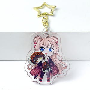 Acrylic Custom Souvenir Design Double Sided Printing Holographic Personalized Acrylic Key Charm