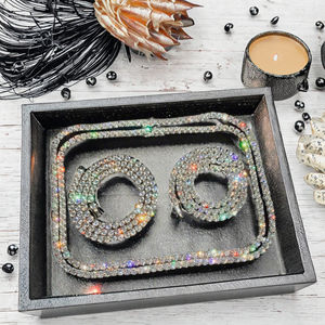 Collier Chaîne Tennis Moissanite Givrée JAINAM DIAMONDS en Argent Sterling Plaqué Rhodium Style Hip Hop Unisexe Certifié par une tierce partie - Product Image 2