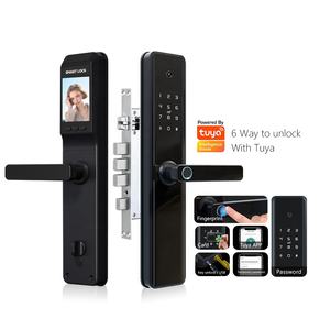 قفل رقمي منزلي ذكي من Eseye مخصص للصوت/NFC/بطاقة Rfid/تطبيق بوابة فحص العين ببصمة الإصبع للخشب/واي فاي - Product Image 2