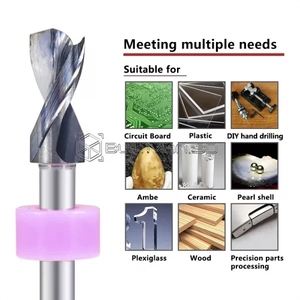 Diametro stabilito 3.1mm del gambo della punta di trapano del pwb del carburo di 10 pz/<span class=keywords><strong>set</strong></span> 5.0mm-3.175mm per la macchina per incidere del <span class=keywords><strong>Computer</strong></span> di CNC - Product Image 4