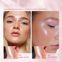 Poudre illuminatrice effet diamant pour le maquillage, marque privée, poudre illuminatrice en vrac, illuminateur corporel