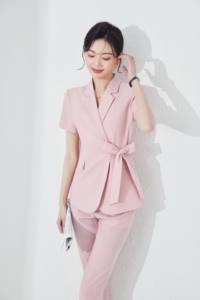 Traje profesional de verano de manga corta <span class=keywords><strong>para</strong></span> mujer, uniforme de oficina <span class=keywords><strong>para</strong></span> gerente de Hotel, recepcionista, ropa de trabajo de negocios - Product Image 2
