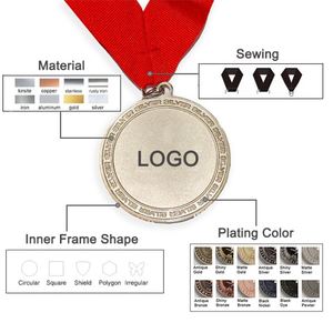 Medallas y Placas de Premio Deportivas de Metal 3D de Aleación de Zinc al por Mayor para Fútbol, Baloncesto, Voleibol, Gimnasia, Danza y Carreras - Product Image 4