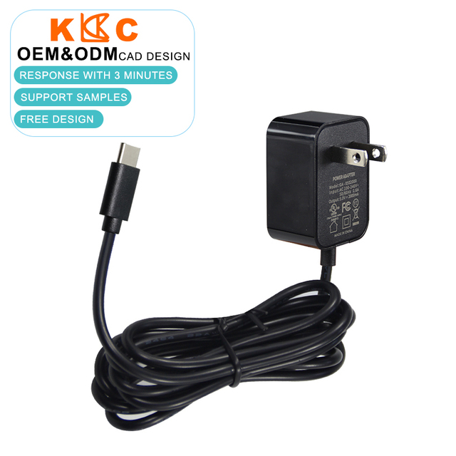 Etl 12V 1a 2a 3A Type C Power Adapter with US Plug 36W Plug-in 1M Type C Cable ABS Material CE FCC Certified for Laptops