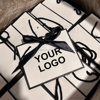 Sac en papier de luxe GlamorDove avec logo personnalisé, sac cadeau à nœud papillon, sac à main pour salon de coiffure, salon de beauté, studio de coiffure, salon de coiffure professionnel, salon de coiffure pour enfants
