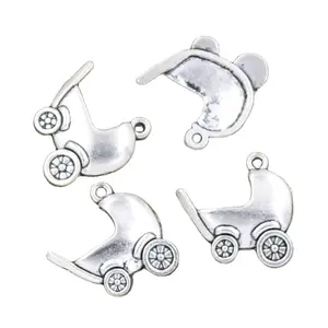 Charms baby carriage buggy pram 20x21mm Handmade Making fit,Vintage Tibetan Silver Color Pendants,DIY For Bracelet Necklace