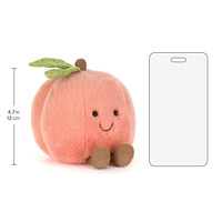 Peluche Jelly Cat Mignonne Rose Pêche, Série Amuseables, Jouets en Peluche Alimentaires, Poupées Douces Pêche Amuseables, Cadeau Parfait pour Anniversaire