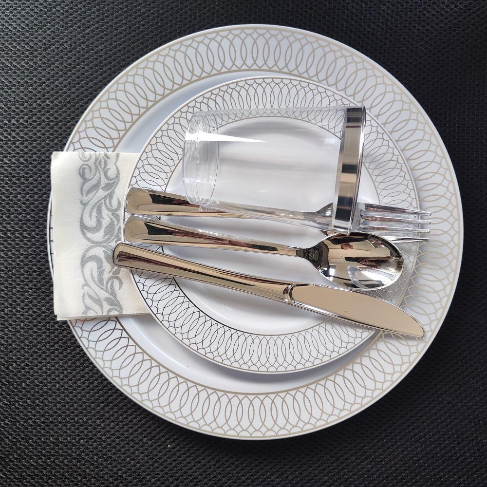 การออกแบบวงกลมสีเงิน