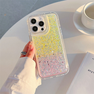 Accesorios de Lujo para Teléfonos Móviles para iPhone 16 Pro Max 17 Air 15 14 13 Fundas Para Celular Epoxy de Doble Color - Product Image 6