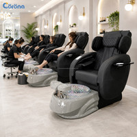 Fauteuil de pédicure commercial moderne pour salon de manucure avec bassin de spa pour les pieds, idéal pour les instituts de beauté