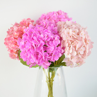 Bunga Hydrangea Artificial Real Touch, Buket Lateks Realistis untuk Dekorasi Rumah, Pesta Pernikahan, dan Rangkaian Bunga