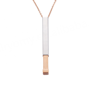 Collier pendentif télescopique stéréo personnalisé en acier inoxydable et titane, gravé en or véritable 18 carats, tendance mode DIY - Product Image 4