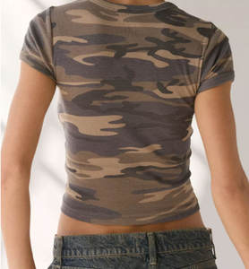 Magliette da <span class=keywords><strong>donna</strong></span> estive personalizzate Pullover a maniche corte girocollo in misto cotone in maglia <span class=keywords><strong>Slim</strong></span> <span class=keywords><strong>Fit</strong></span> morbido e traspirante Casual Cool T-shirt - Product Image 4