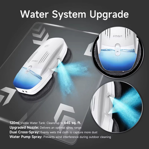Nettoyeur de vitres robotisé électrique T10 <span class=keywords><strong>Pro</strong></span> double pulvérisation pour extérieur et usage domestique, moteur sans balais, technologie de détection des bords contrôlée par application, pour voiture - Product Image 2