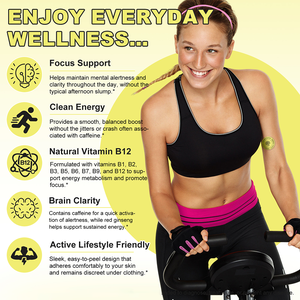 Acentiallabs 비건 에너지 경피 패치 사용자 정의 로고 카페인과 함께 화제 매일 웰빙 부스트 에너지 패치 - Product Image 3