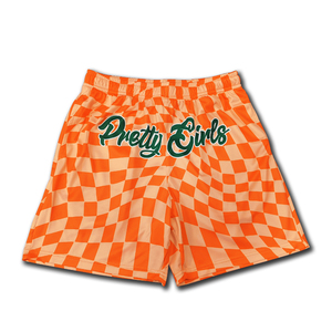 Short de basket-ball taille moyenne avec logo personnalisé par sublimation avec décoration vintage Short de basket-ball en gros sur toile - Product Image 4