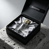 Flacon de parfum de luxe en verre gaufré 100 ml avec capuchon doré, atomiseur de parfum rechargeable, emballage cosmétique sérigraphié