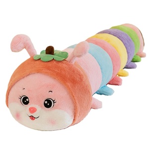 Almohadas <span class=keywords><strong>de</strong></span> gusanos coloridos con forma <span class=keywords><strong>de</strong></span> manzanas, muñecos <span class=keywords><strong>de</strong></span> insectos, compañeros <span class=keywords><strong>de</strong></span> sueño, animales <span class=keywords><strong>de</strong></span> peluche bordados, regalo para aliviar el estrés - Product Image 5