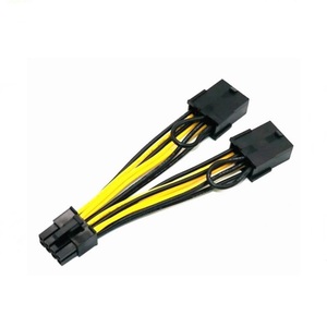 สายไฟ GPU แบบคู่ 18AWG พรีเมียม 8 พิน PCIE สำหรับเชื่อมต่อ GPU กับ CPU สายไฟการ์ดจอ 8 พิน สำหรับ NVIDIA TESLA K80 M40 M60 P40 V100 P100 A6000 D-040 - Product Image 1