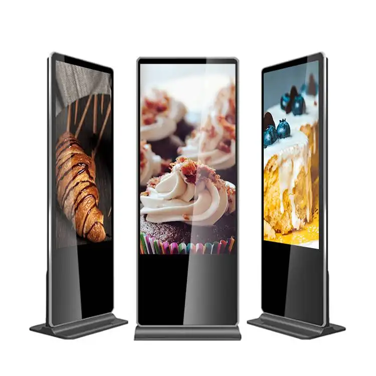Digital Signage Floor Standing Touch Kiosk Wifi Lcd Advertising Display Standalone Marketing Outdoor Advertising Screen Players