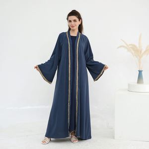Abaya Muçulmana de Manga Longa com Bolso, Cardigã Solto para Oração, Vestuário Islâmico Elegante para Mulheres, Robe Longo de Dubai e Arábia Saudita - Product Image 3